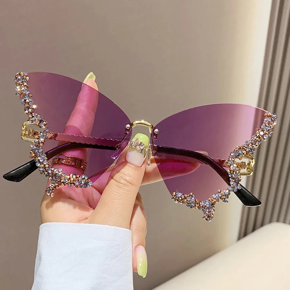 Today's Trend: Shine Bright in Butterfly Diamond Sunglasses – Your Stylish Gateway to Contemporary Elegance! - Beachwear Australia