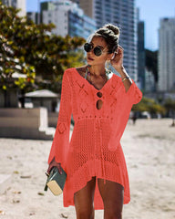 Beach Goddess Vibes: Swimsuit Cover-up and Beach Dress Orange Beachwear Australia