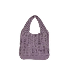 Elegant Knitted Shoulder Handbags in Solid Colours Purple Beachwear Australia