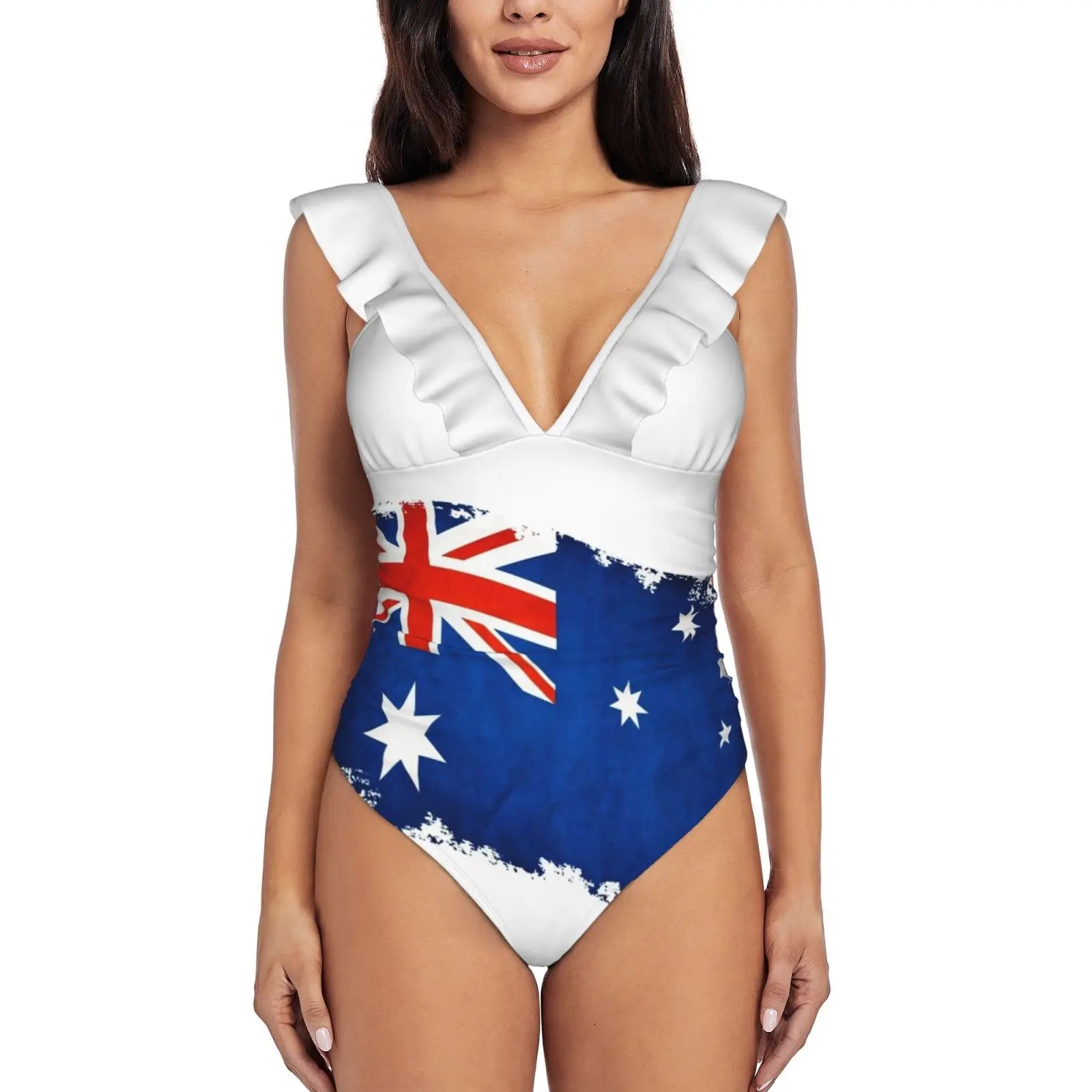 Aussie Elegance: Unleash Your Aussie Style by the Shore Two Ruffle Beachwear Australia