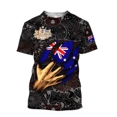 Aussie Vibes: Men's 3D Flag Print O-Neck Tee – Wear Your Patriotism in Style! N1T2023ADLY003 Beachwear Australia
