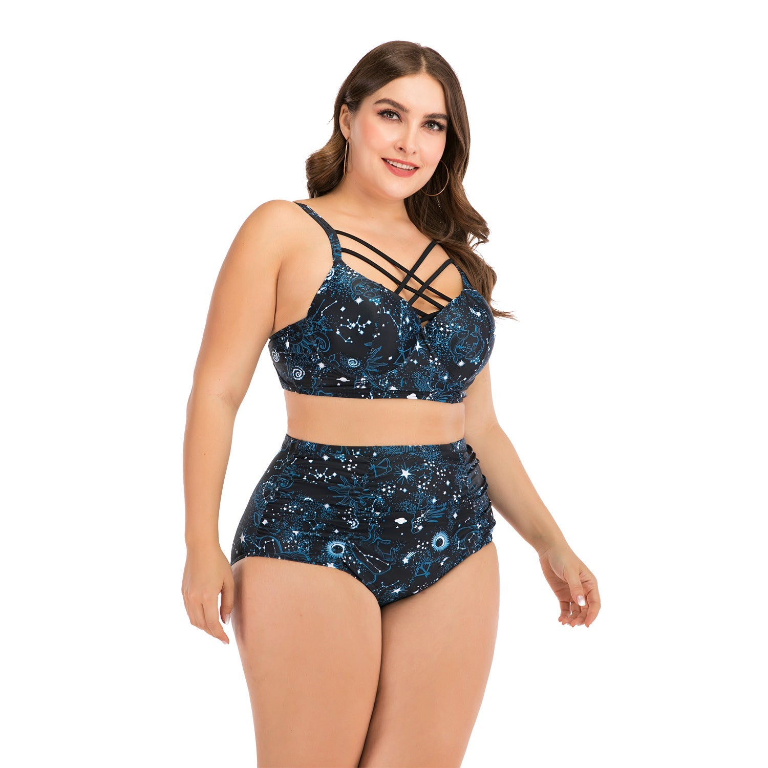 Curvy Comfort Underwire Bikini Set Dark blue Beachwear Australia