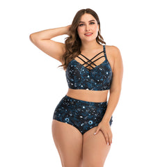 Curvy Comfort Underwire Bikini Set Dark blue Beachwear Australia