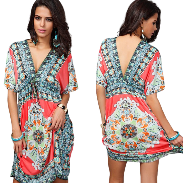 Boho Tribal Dresses Red Beachwear Australia