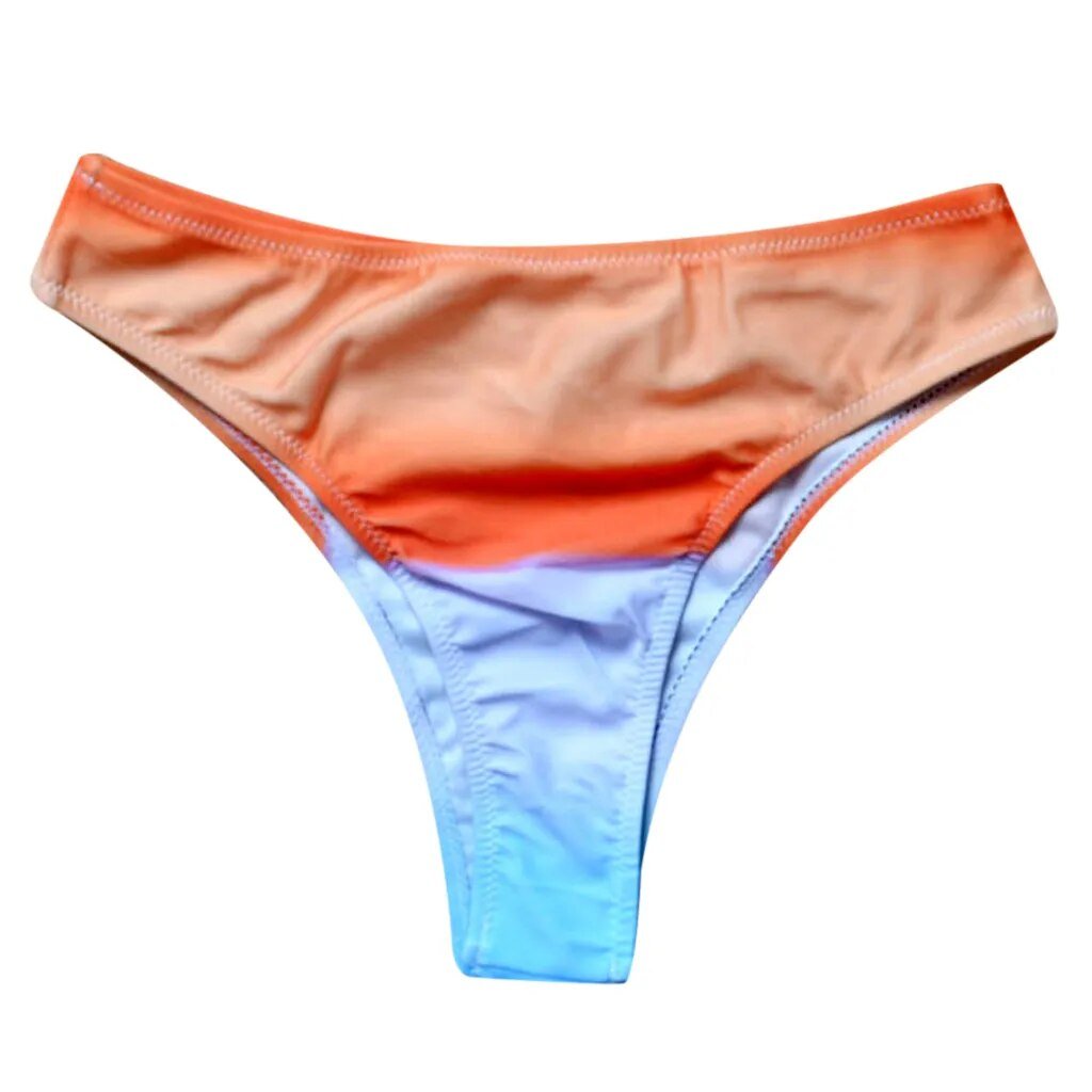 Brazilian Cheeky V Bikini Bottoms Orange Beachwear Australia