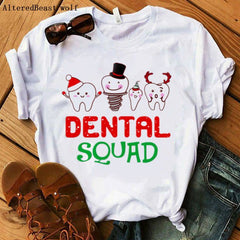 Festive Dental Squad Humor Christmas T-Shirt 17299style Beachwear Australia