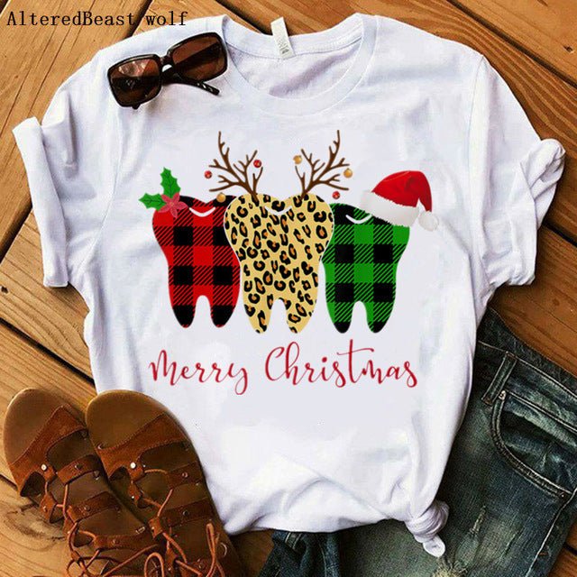Festive Dental Squad Humor Christmas T-Shirt 17301style Beachwear Australia