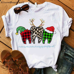 Festive Dental Squad Humor Christmas T-Shirt 17305style Beachwear Australia