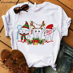 Festive Dental Squad Humor Christmas T-Shirt 17297style Beachwear Australia
