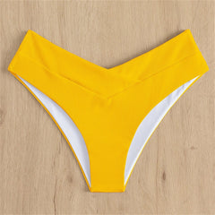 Coastal Mid-Rise Bikini Bottoms Yellow Beachwear Australia