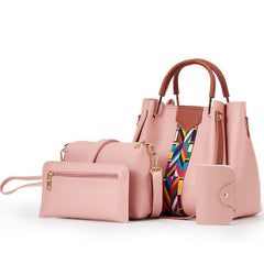Elegant 4pcs Trendy Handbag Set For Work & Travel Pink Beachwear Australia