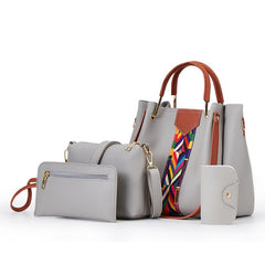 Elegant 4pcs Trendy Handbag Set For Work & Travel Light grey Beachwear Australia