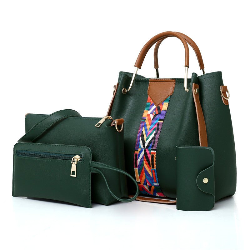 Elegant 4pcs Trendy Handbag Set For Work & Travel green Beachwear Australia