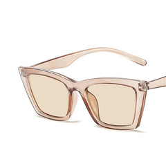 Elegant Whiskers: Cat Eye Mini Frame Sunglasses clear tea Beachwear Australia
