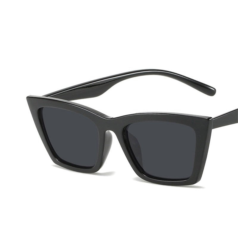 Elegant Whiskers: Cat Eye Mini Frame Sunglasses black gray Beachwear Australia