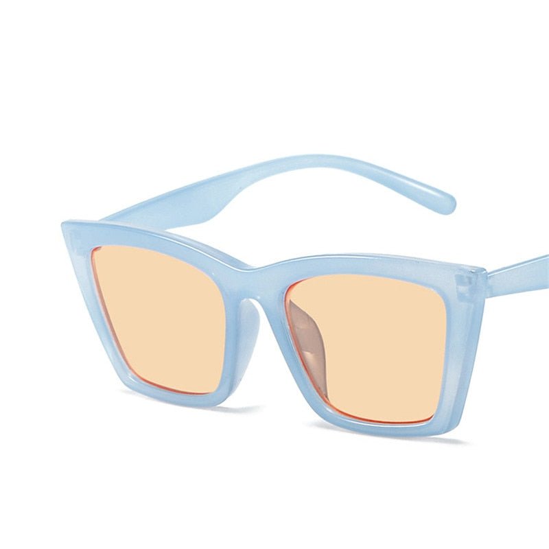 Elegant Whiskers: Cat Eye Mini Frame Sunglasses blue orange Beachwear Australia