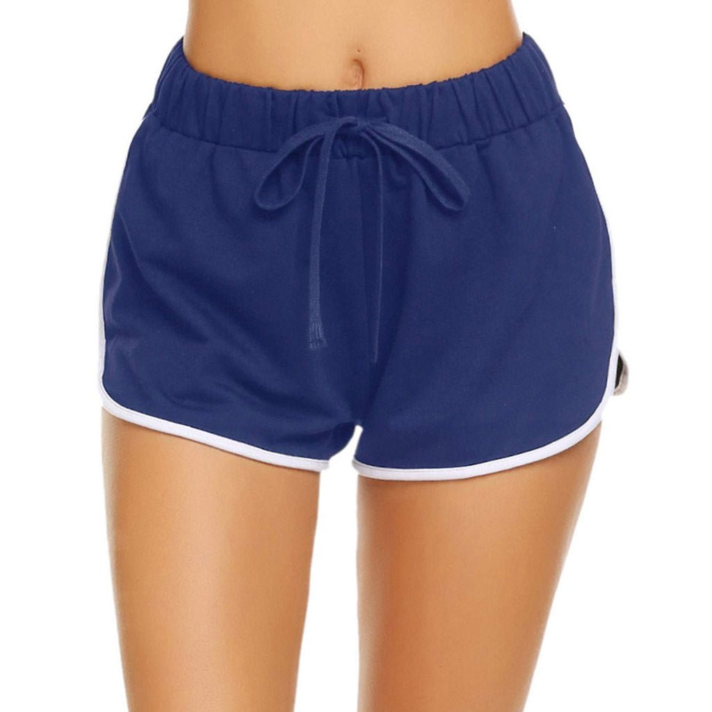 Explosion Style Ladies Solid Color Casual Shorts Blue Beachwear Australia