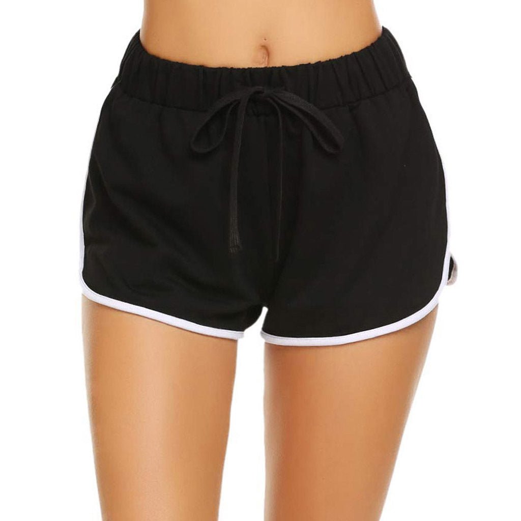 Explosion Style Ladies Solid Color Casual Shorts Black Beachwear Australia