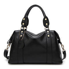 Stylish Lychee Pattern PU Leather Handbag Black Beachwear Australia