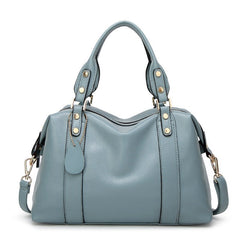 Stylish Lychee Pattern PU Leather Handbag Blue Beachwear Australia