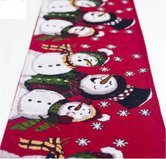 Festive Christmas Elk and Snowman Table Runner A Beachwear Australia