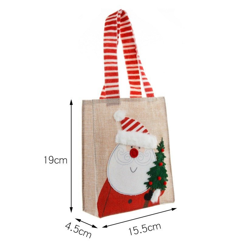 Hand-Held Linen Gift Bag for a Festive Christmas Touch Elderly Beachwear Australia
