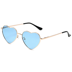 Heart-Shaped Sunglasses Gold Blue Beachwear Australia