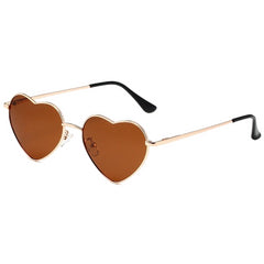 Heart-Shaped Sunglasses Gold Tea Beachwear Australia