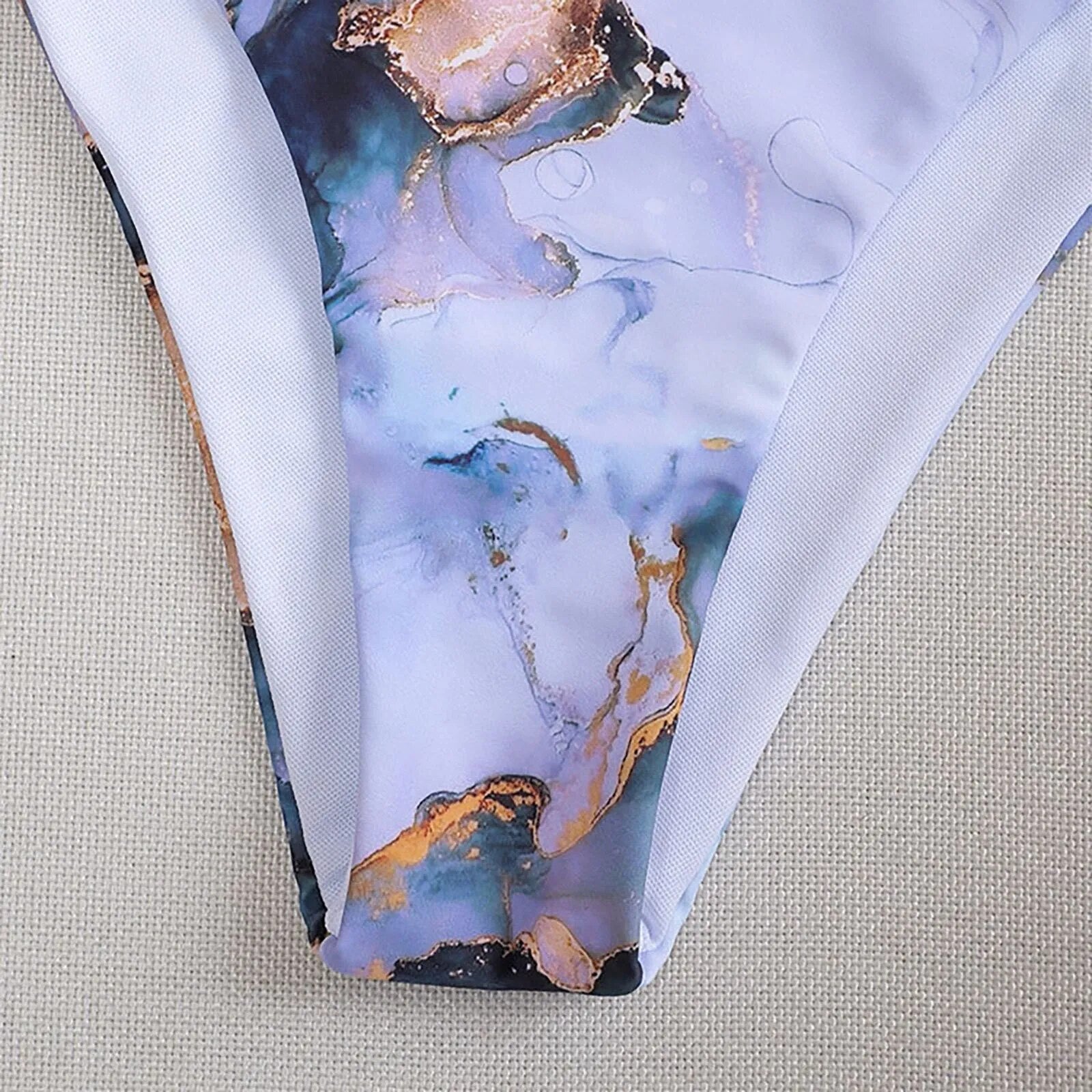 Marble Print High Cut Seamless Bikini Bottoms A Beachwear Australia
