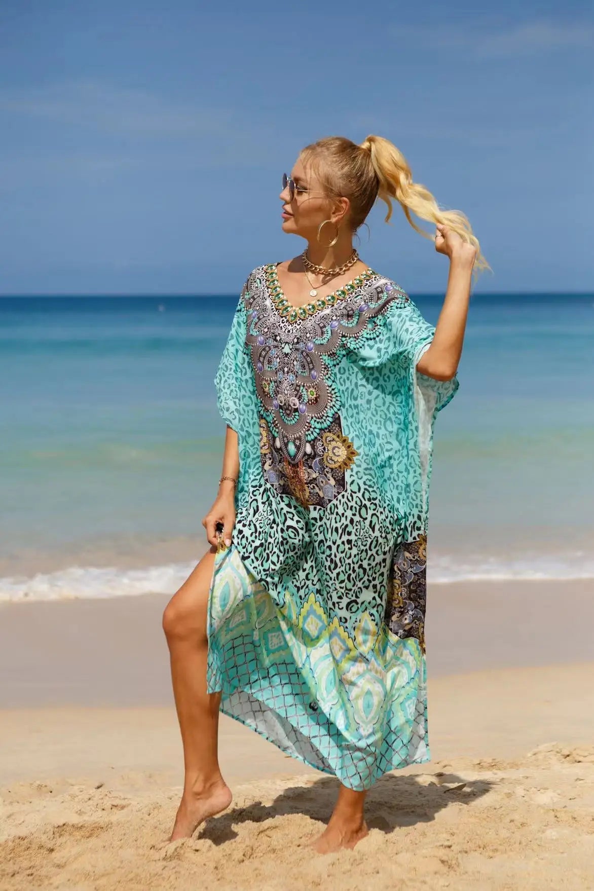 Maxi Robe Kaftans for Swimwear Bliss model 17 Beachwear Australia