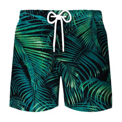 Men's Tropical Paradise Leaf Print Swim Shorts ZYH1214 Beachwear Australia