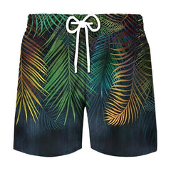 Men's Tropical Paradise Leaf Print Swim Shorts ZYH1208 Beachwear Australia