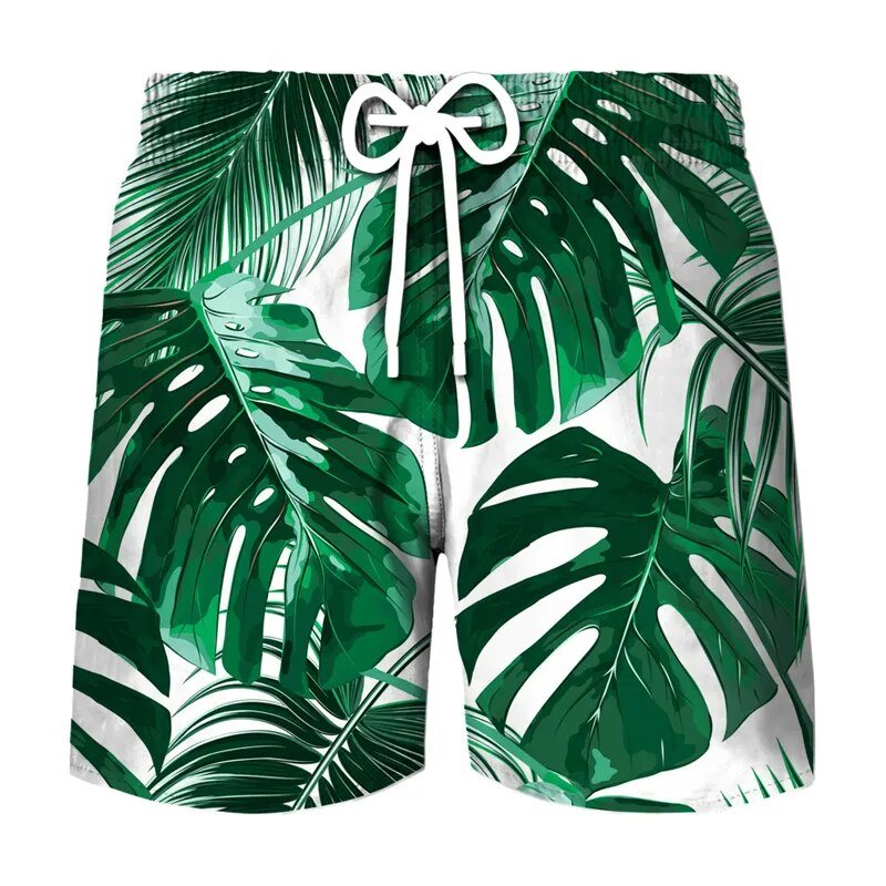 Men's Tropical Paradise Leaf Print Swim Shorts ZYH1212 Beachwear Australia