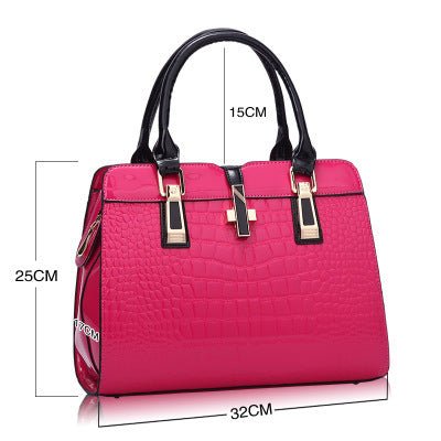 Women's Luxury Crocodile Pattern High-Quality Handbag Rose red Beachwear Australia