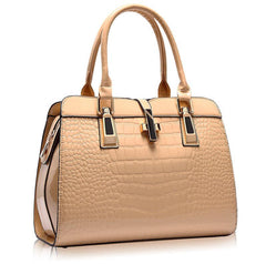 Women's Luxury Crocodile Pattern High-Quality Handbag beige Beachwear Australia