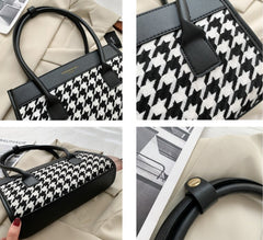 Versatile Plaid Handbag for Stylish Women Black Beachwear Australia