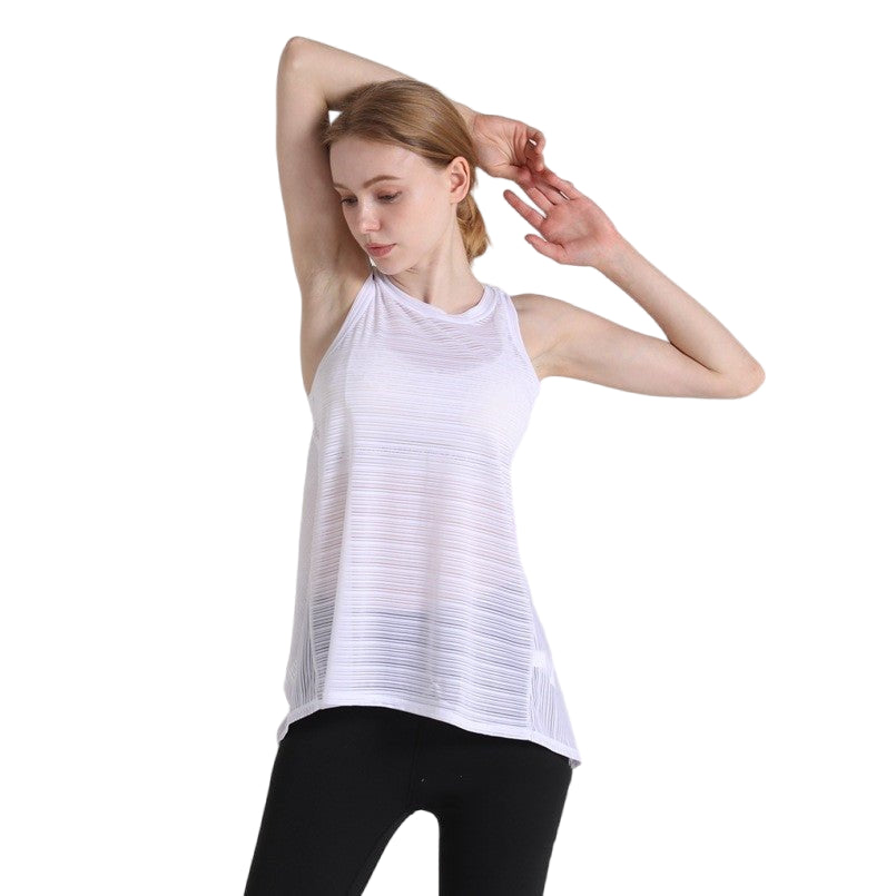 Women's Workout Sleeveless Yoga Vest Sport Tank Tops White Beachwear Australia