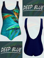 Plus Size One-Piece Swimsuit for Women Deep Blue Beachwear Australia