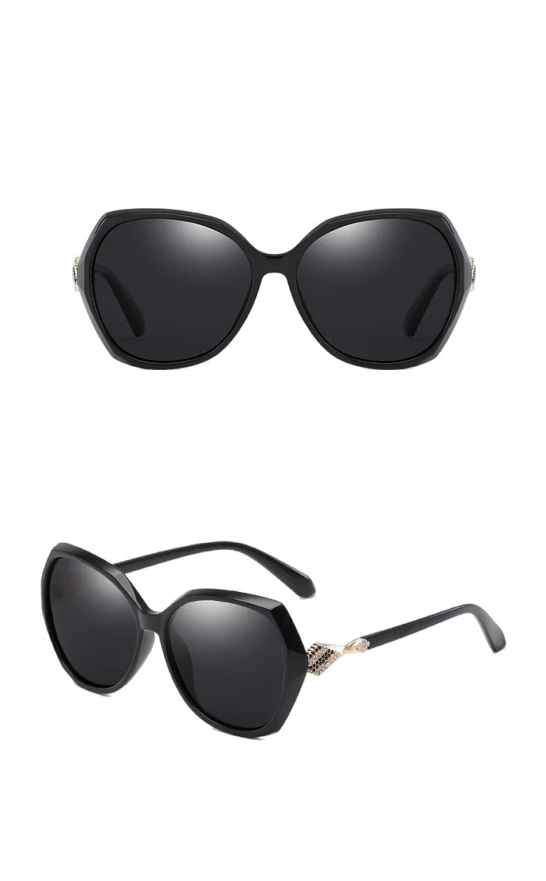 PolarGlow Eyewear: Polarized Elegance Shades black Beachwear Australia