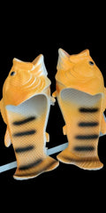 Quirky Fish-Shaped Slippers Orange Beachwear Australia