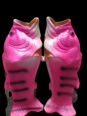 Quirky Fish-Shaped Slippers Pink Beachwear Australia