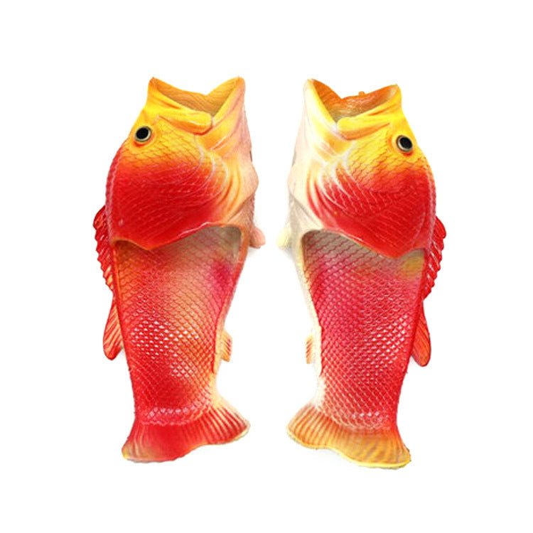 Quirky Fish-Shaped Slippers Red Beachwear Australia