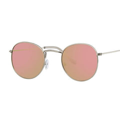 Retro Chic Small Round Sunglasses Silver Pink Beachwear Australia