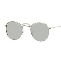 Retro Chic Small Round Sunglasses Silver Silver Beachwear Australia