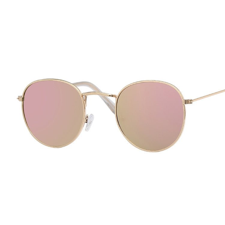 Retro Chic Small Round Sunglasses Gold Pink Beachwear Australia