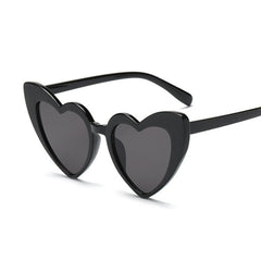 Retro Romance: Vintage Heart Shaped Sunglasses BlackGray Beachwear Australia