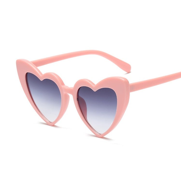 Retro Romance: Vintage Heart Shaped Sunglasses PinkGray Beachwear Australia