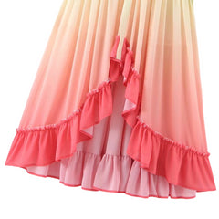 Romantic Boho Vibes: Women's Gradient Multicolor Long Summer Dress S Beachwear Australia