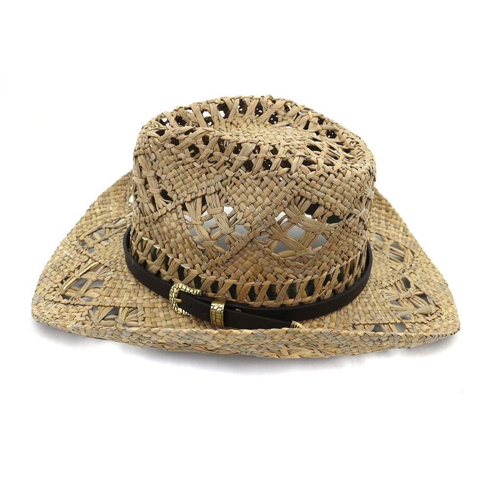 Rustic Charm: Handmade Cowboy Hat from Natural Salt Grass Picture color Beachwear Australia