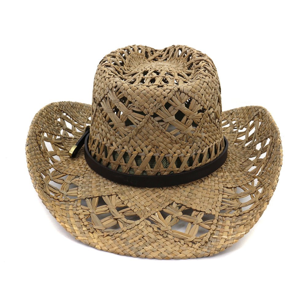 Rustic Charm: Handmade Cowboy Hat from Natural Salt Grass Picture color Beachwear Australia